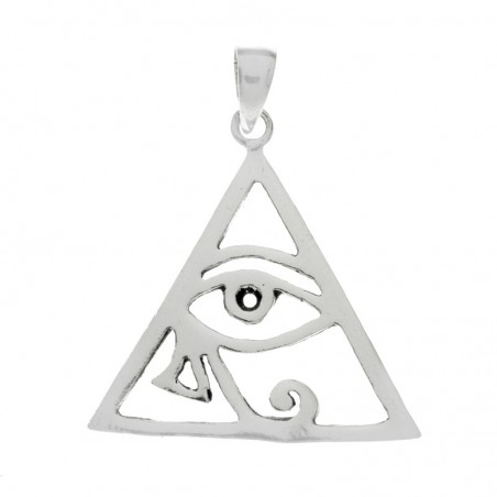 Colgante triángulo ojo de Horus Plata de Ley - Karissma