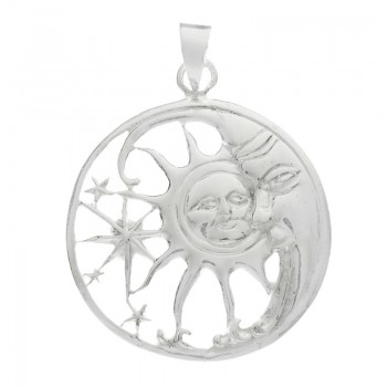Colgante luna y sol Plata de Ley - Karissma