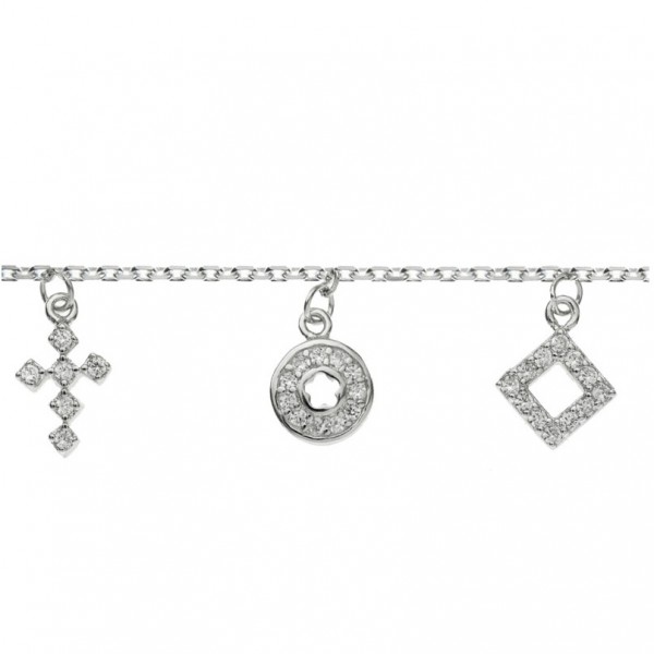 Pulsera 5 abalorios colgantes Plata de Ley 925| Karissma