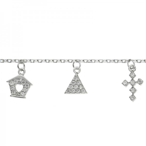 Pulsera 5 abalorios colgantes Plata de Ley 925| Karissma