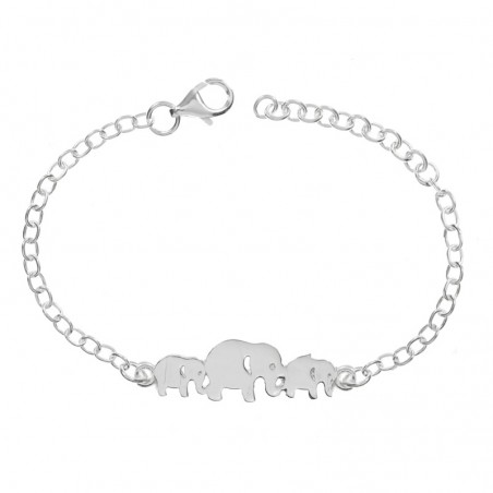 Pulsera tres elefantes Plata de Ley | Karissma