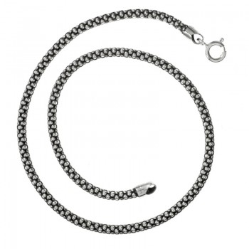 Tobillera cordón balinés Plata de Ley  Karissma