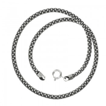 Tobillera cordón balinés Plata de Ley  Karissma 2