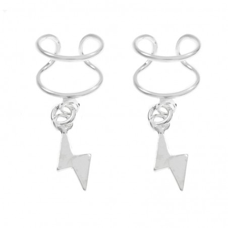 Pendientes para cartílago con rayo Plata de Ley - Karissma