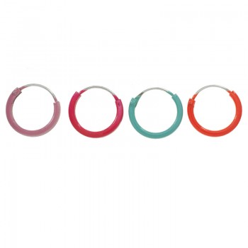 Pendientes eslmaltados varios colores Plata de Ley - Karissma