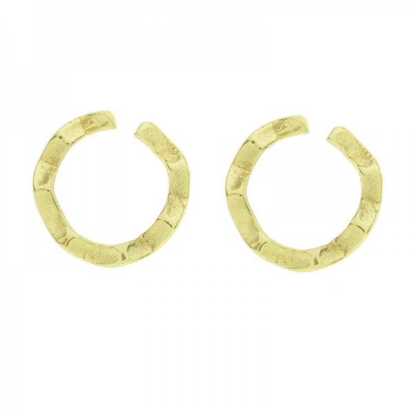 Ear cuff dorado onda Plata de Ley - Karissma