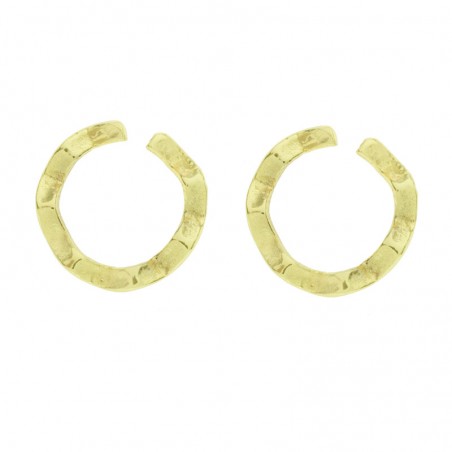 Ear cuff dorado onda Plata de Ley - Karissma