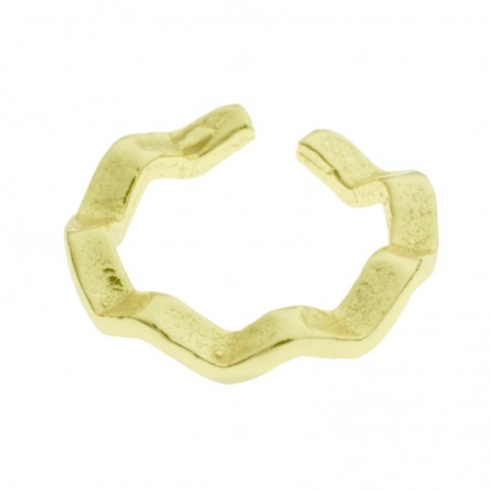 Ear cuff dorado onda Plata de Ley - Karissma