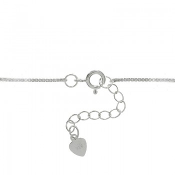 Collar luna XXS con cadena cuadrada Plata de Ley - Karissma 2