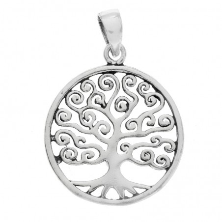 Colgante árbol de la vida ramas espiral Plata de Ley - Karissma
