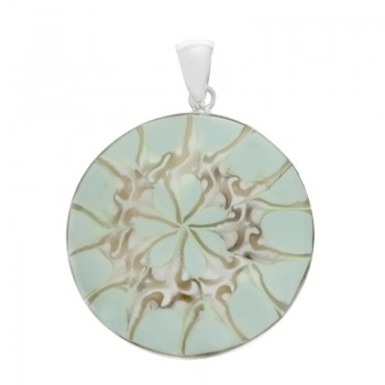 Colgante de concha efecto Tie & Dye Plata de Ley - Karissma