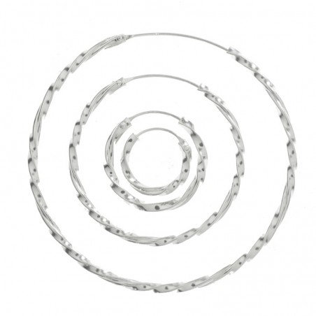 Pendientes aro retorcido Plata de Ley 925