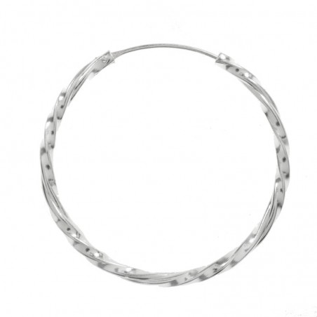 Pendientes aro retorcido Plata de Ley 925