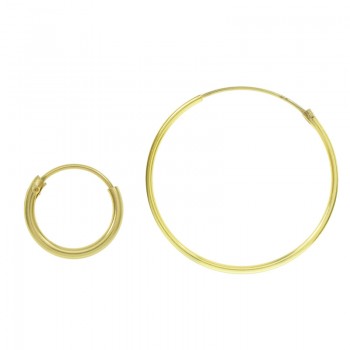 Pendientes aro dorado Plata de Ley - Karissma