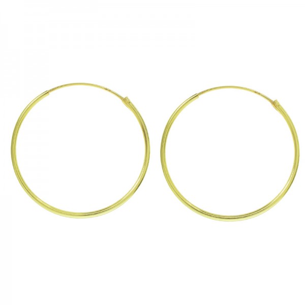 Pendientes aro dorado Plata de Ley - Karissma