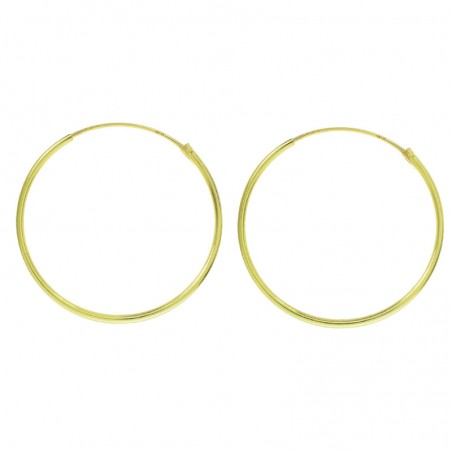 Pendientes aro dorado Plata de Ley - Karissma