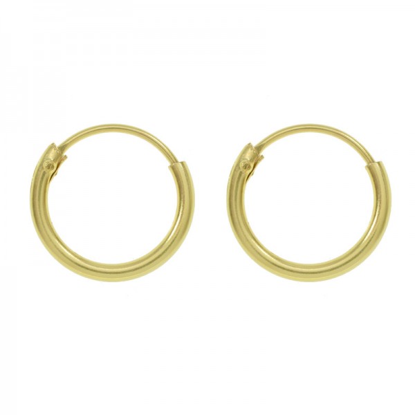 Pendientes aro dorado Plata de Ley - Karissma