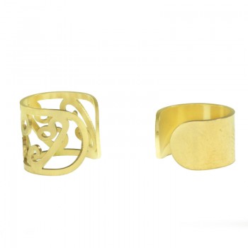 Set de pendientes con aro con árbol de la vida acero - Karissma 2