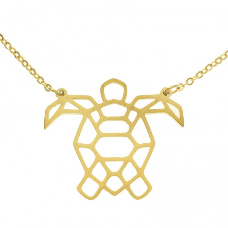 Collar tortuga geométrica acero - Karissma