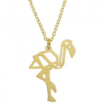 Collar flamenco geométrico acero - Karissma