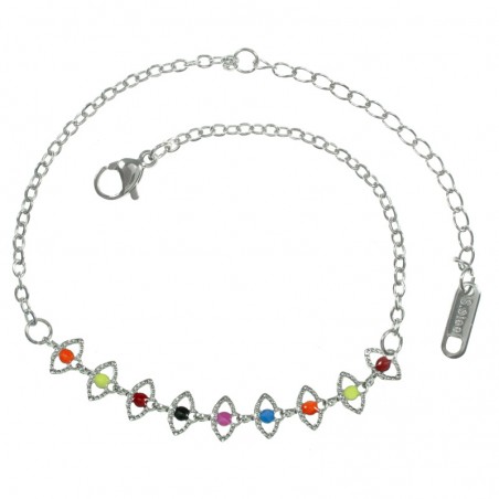 Pulsera ojos centro esmaltado acero - Karissma