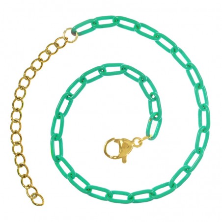 Pulsera cadena esmalte flúor acero - Karissma