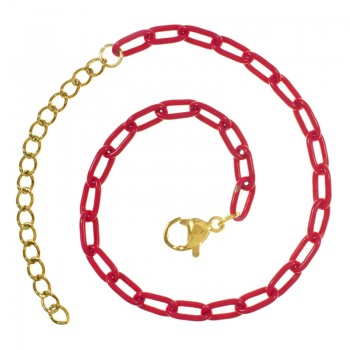 Pulsera cadena esmalte flúor acero - Karissma