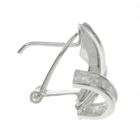 Pendientes con banda de circonitas & cierre omega - Karissma