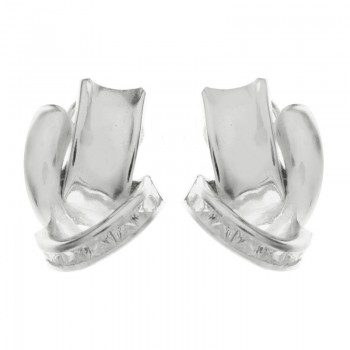 Pendientes con banda de circonitas & cierre omega - Karissma