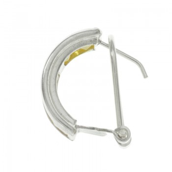 Pendientes circonitas amarillas & cierre omega plata - Karissma 2