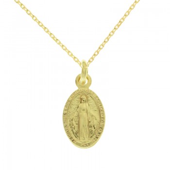 Collar medalla virgen de la Milagrosa dorado - Karissma