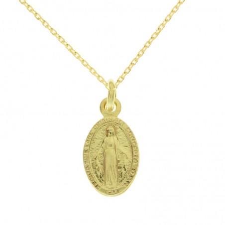 Collar medalla virgen de la Milagrosa dorado - Karissma
