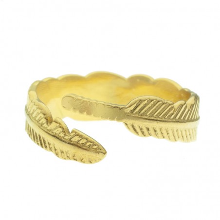 Anillo ajustable pluma de acero - Karissma