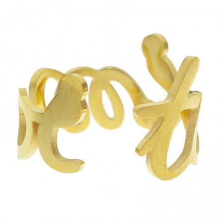 Anillo ajustable Toi Moi Tú y yo acero dorado - Karissma