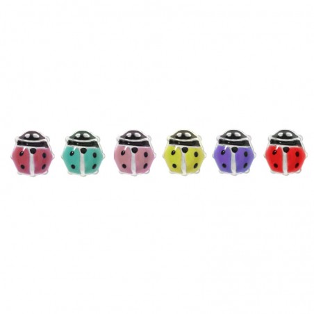 Pendientes mariquita rosca - Karissma