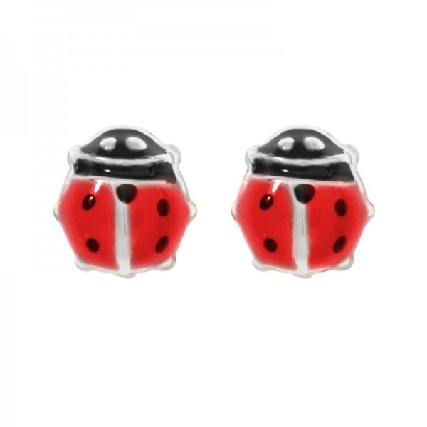 Pendientes mariquita rosca - Karissma