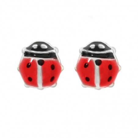 Pendientes mariquita rosca - Karissma