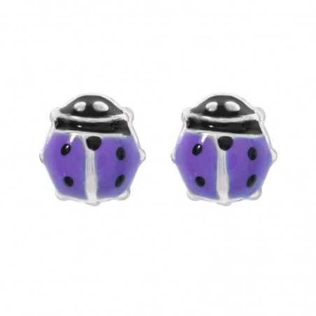 Pendientes mariquita rosca - Karissma