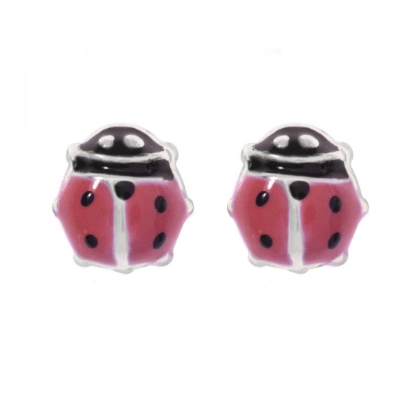 Pendientes mariquita rosca - Karissma