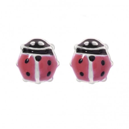 Pendientes mariquita rosca - Karissma