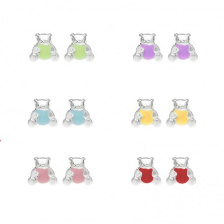 Pendientes osito rosca bebé - Karissma