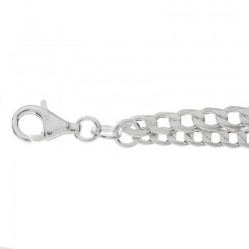 Pulsera doble eslabón grumet Plata de Ley - Karissma 2