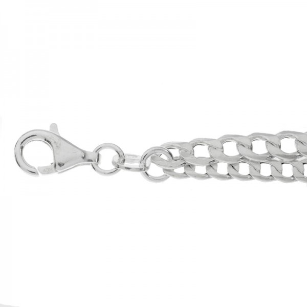 Pulsera doble eslabón grumet Plata de Ley - Karissma