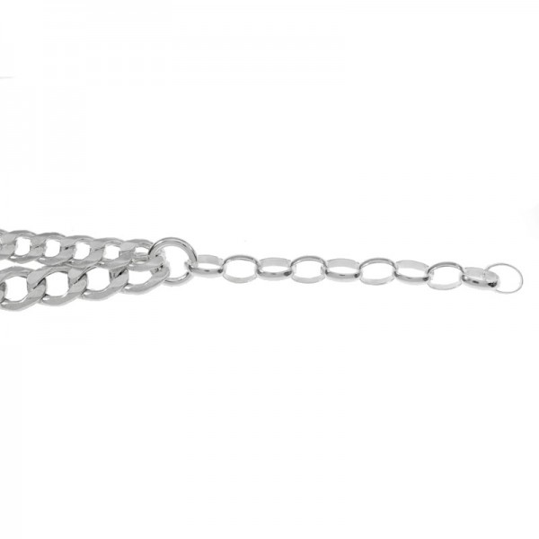 Pulsera doble eslabón grumet Plata de Ley - Karissma