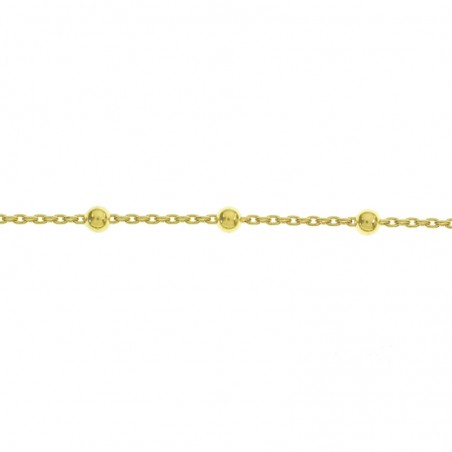 Cadena de bolitas 3 mm dorada Plata de Ley - Karissma
