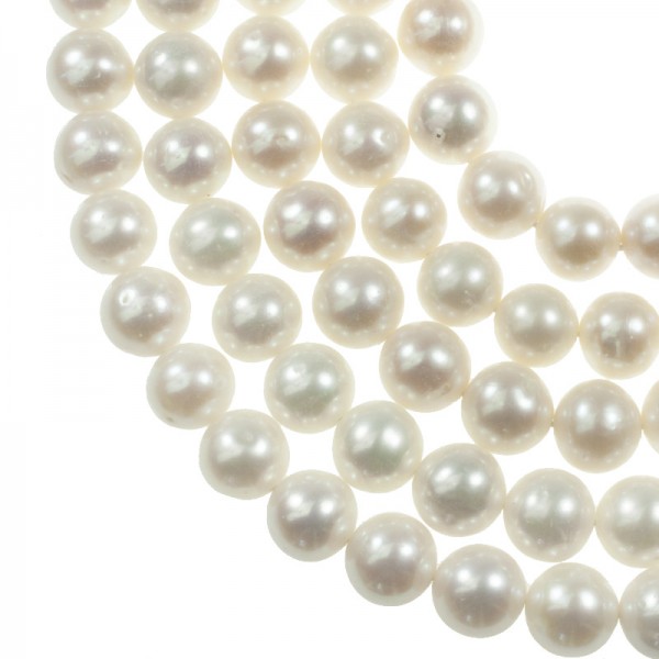 Perla cultivada 9 mm blanca tira de 38 cm - Karissma