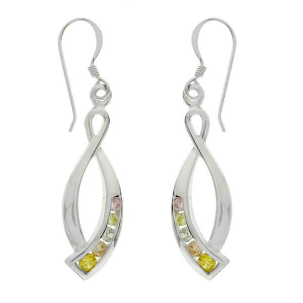 Conjunto circonia lazo en Plata de Ley 925