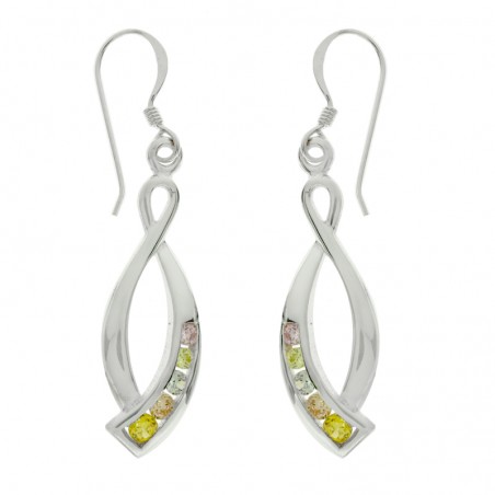 Conjunto circonia lazo en Plata de Ley 925