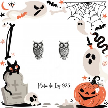 Pendientes búho Plata de Ley | Karissma