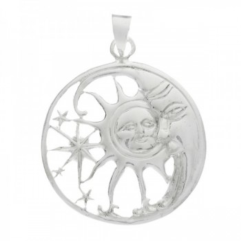 Collar sol & luna Plata de Ley lisa |Karissma 2